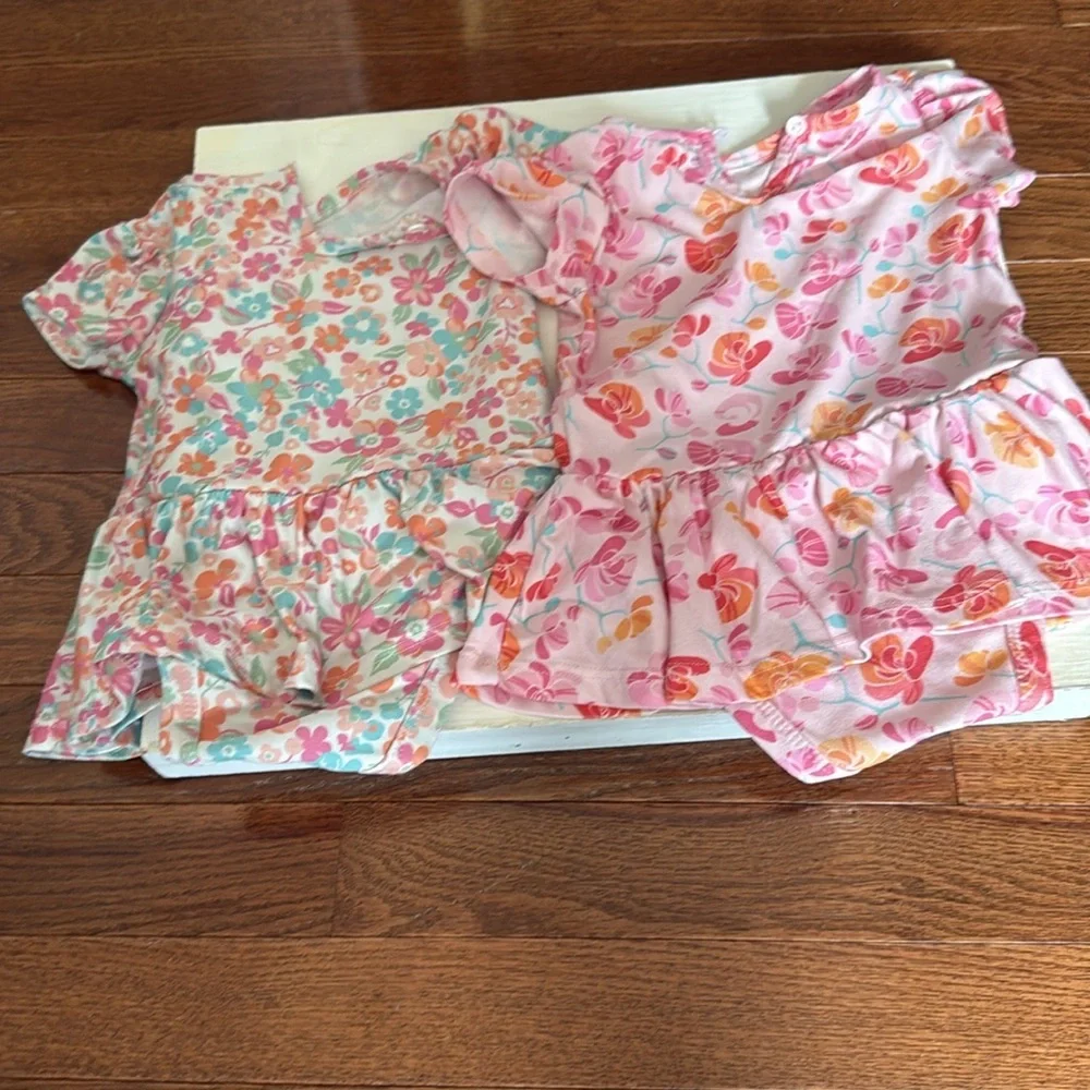 Ruffled Pink and Blue Diaper Covers with Delicate Details